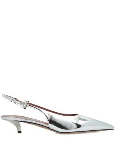 Paris Texas 35mm Slingback Pointed-toe Pumps In Gray