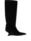 Paris Texas 50mm Nina Sculpted-heel Knee-high Boots In Black