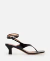 Paris Texas Leather Sandals With Ayers Effect In Black