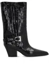Paris Texas Jane Embossed Boots In Schwarz