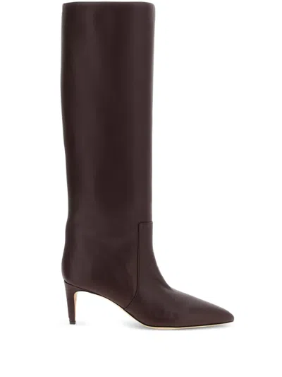 Paris Texas 60mm Leather Pointed-toe Boots In Red