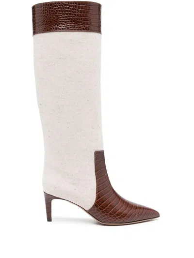 Paris Texas 60mm Panelled Boots In Brown