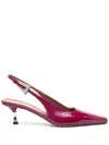 Paris Texas 60mm Patent Slingback Pumps In Purple