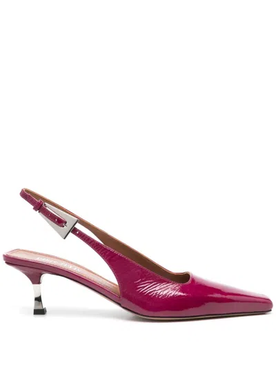 Paris Texas 60mm Patent Slingback Pumps In Red