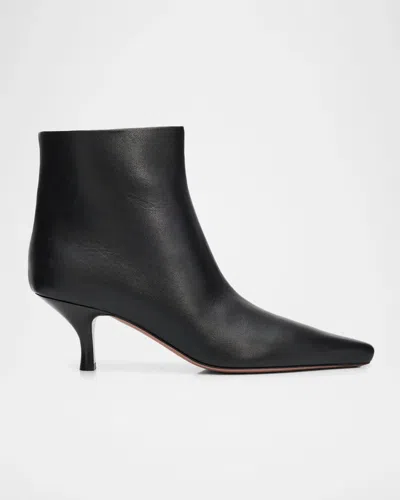Paris Texas 60mm Rose Snake-printed Leather Ankle Boots In Black