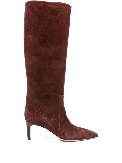 Paris Texas 60mm Suede Pointed-toe Boots In Brown