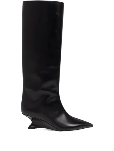 PARIS TEXAS 65MM POINTED-TOE SCULPTED-HEEL BOOTS