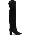 Paris Texas Ophelia High Heels Boots In Black Leather In Black