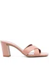 Paris Texas Dafne Crossover Strap Mules In Pink