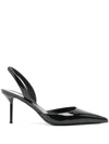 Paris Texas 70mm Lidia Slingback Pumps In Schwarz