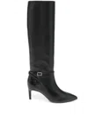 Paris Texas 70mm Pointed-toe Leather Boots In Schwarz