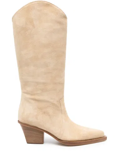 Paris Texas 70mm Suede Boots In Neutrals