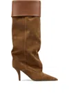 Paris Texas Ines Reverse 75 Suede Cognac Boots In Brown