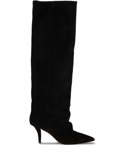 Paris Texas 75mm Ines Suede Boots In Black