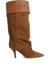 Paris Texas Ines Reverse 75 Suede Cognac Boots In Neutral