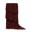 Paris Texas Jessie 75 Fringed Suede Knee-high Boots In Brown