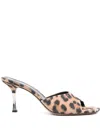 Paris Texas Lorena Suede Sandals With Animalier Printed In 中性色