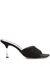 Paris Texas 75mm Lorena Mules In Black