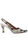 Paris Texas Python Print High-heeled Sandals In Multi