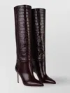 Paris Texas High Heels Boots In Brown Leather
