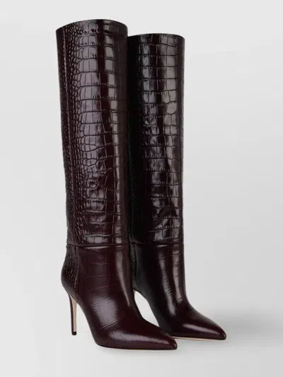 PARIS TEXAS '85 STILETTO' CROCODILE KNEE BOOTS