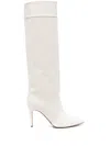 Paris Texas 85mm Croc-embossed-panels Boots In Neutrals