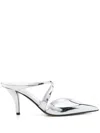 Paris Texas 85mm Laila Mules In Silver