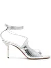 Paris Texas 85mm Leather Sandals In Silver