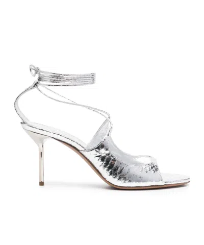 Paris Texas 85mm Leather Sandals In White