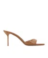 Paris Texas Leather Lidia Mules Almond Toe Stiletto Heel In Brown