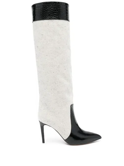 Paris Texas 90mm Knee-high Leather Boot In Neutrals