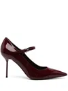 Paris Texas 90mm Leather Pumps In Burgundy