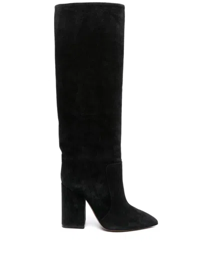 Paris Texas 90mm Suede Boots In Black