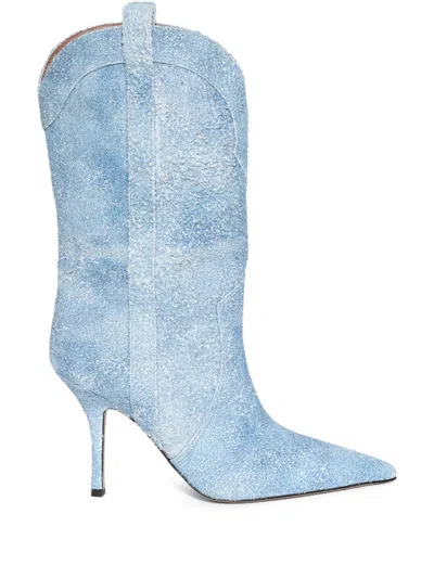 Paris Texas 95mm Paloma Boots In Blue