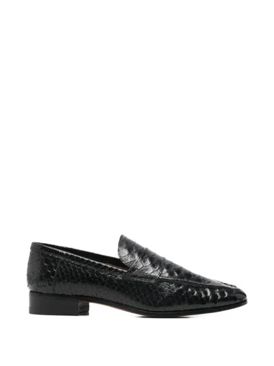 Paris Texas Alain Leather Loafers In Black