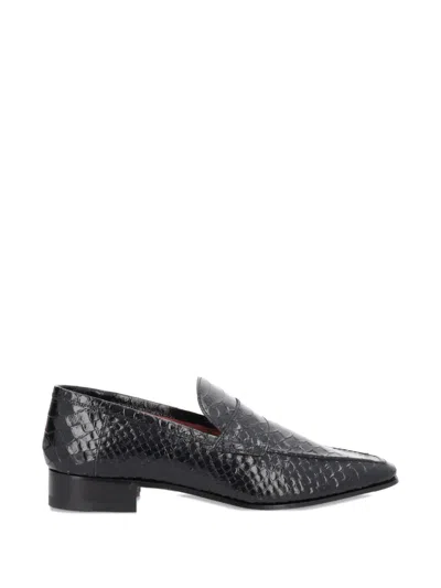Paris Texas Alain Reptile-effect Loafers In Black