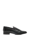 Paris Texas Chic Python-print Loafers With Chunky Heel In Black