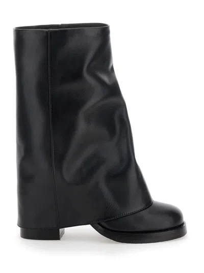 Paris Texas 'alexandra' Black Boots With Multilayered-design