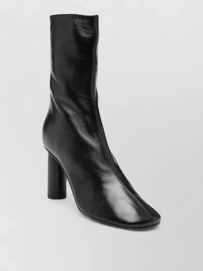 Paris Texas Alice Leather Ankle Boots Pointed Toe In Black