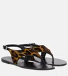 Paris Texas Amalfi Leopard-print Calf Hair Thong Sandals In Multicoloured