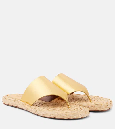 Paris Texas Amalfi Metallic Leather Thong Sandals