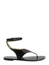 Paris Texas 5mm Amalfi Leather Flat Sandals In Black