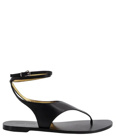 Paris Texas Amalfi Leather Sandals In Black