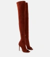 Paris Texas Amanda 105 Suede Over-the-knee Boots In Rust