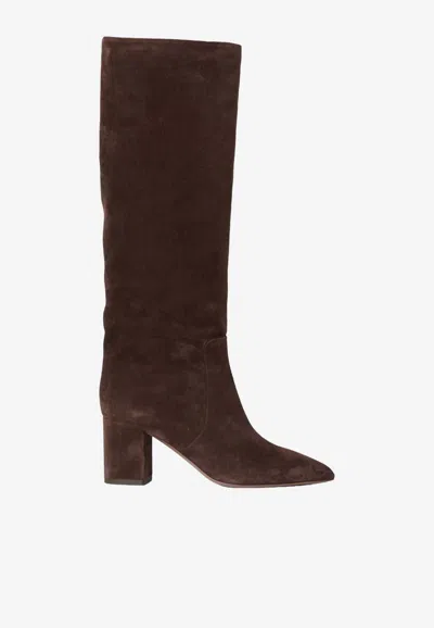 Paris Texas Anja 70 Suede Knee-high Boots In Multi