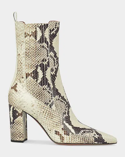 Paris Texas Anja 85mm Snakeskin-embossed Leather Ankle Boots In Multi
