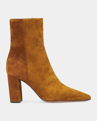 Paris Texas Anja 85mm Suede Ankle Boots In Brown