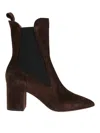 Paris Texas Anja Suede Ankle Boots In Brown