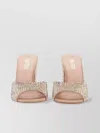 Paris Texas Mule Holly Anja Suede And Crystal Block Heel Mules