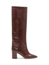 Paris Texas 100mm Crocodile-effect Leather Knee-high Boots